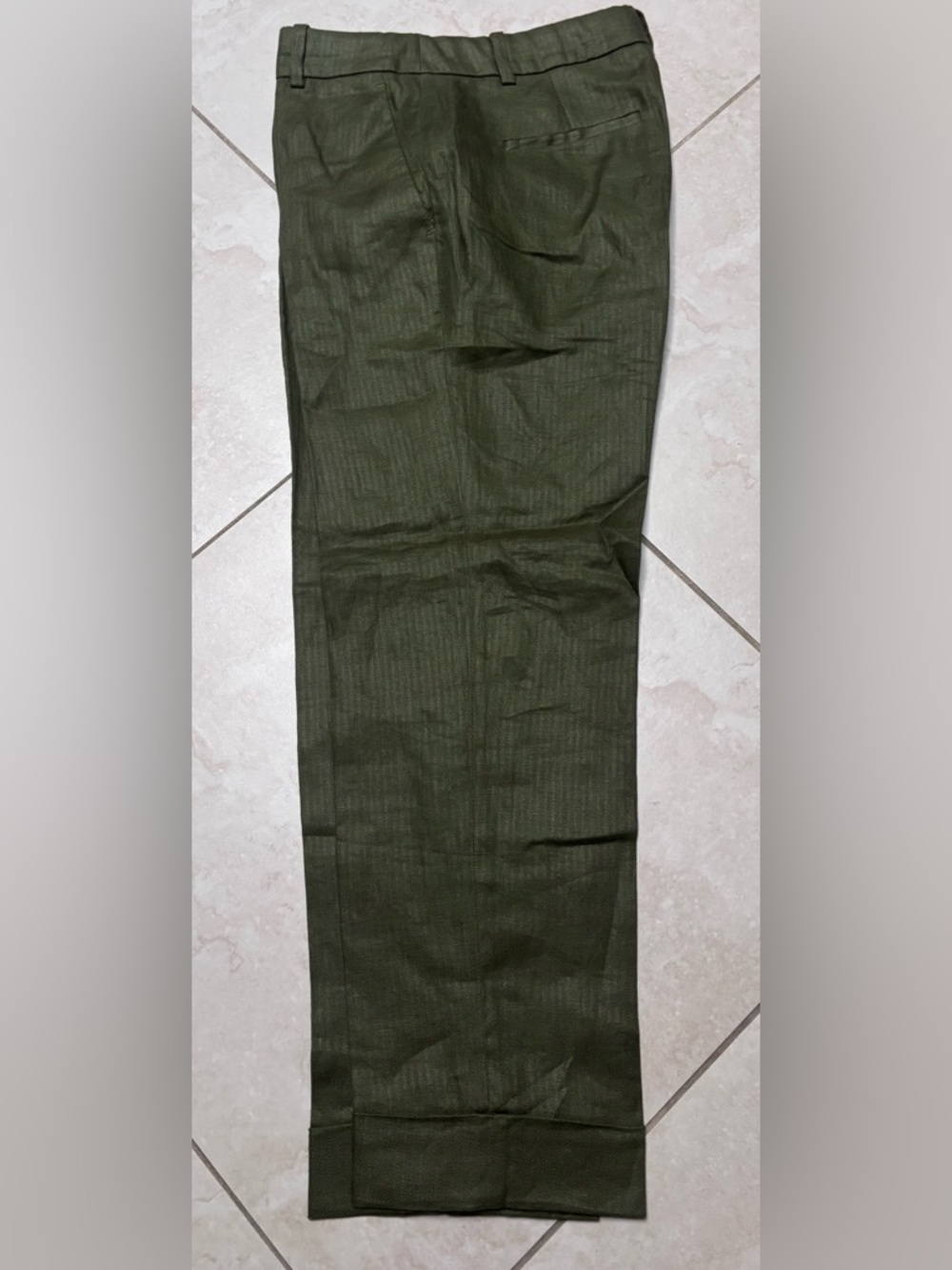 J. Crew Women’s Olive Linen Dress  Pants - Picture 4 of 5